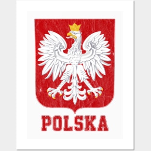 POLSKA Eagle / Retro Polish Pride Posters and Art